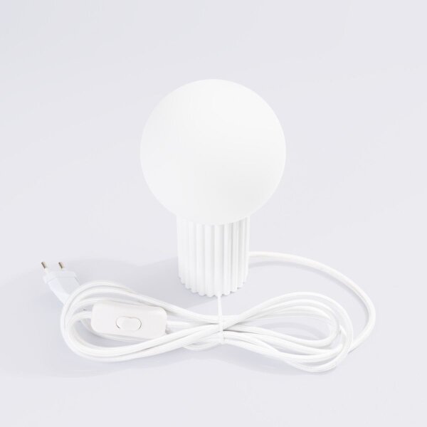 Sollux SL.1711 - Stolná lampa HALO 1xG9/8W/230V pr. 12 cm biela