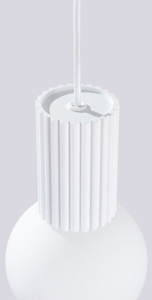 Sollux SL.1709 - Luster na lanku HALO 1xG9/8W/230V pr. 12 cm biela