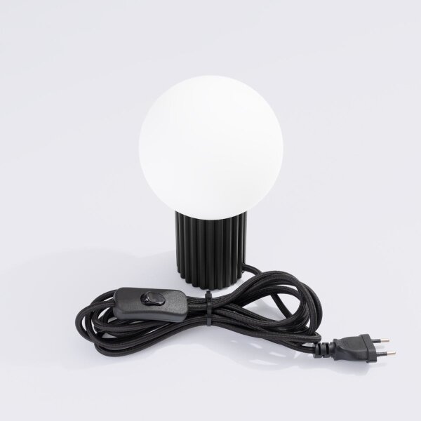Sollux SL.1716 - Stolná lampa HALO 1xG9/8W/230V pr. 12 cm čierna