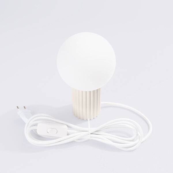 Sollux SL.1721 - Stolná lampa HALO 1xG9/8W/230V pr. 12 cm krémová