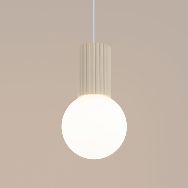 Sollux SL.1719 - Luster na lanku HALO 1xG9/8W/230V pr. 12 cm krémová