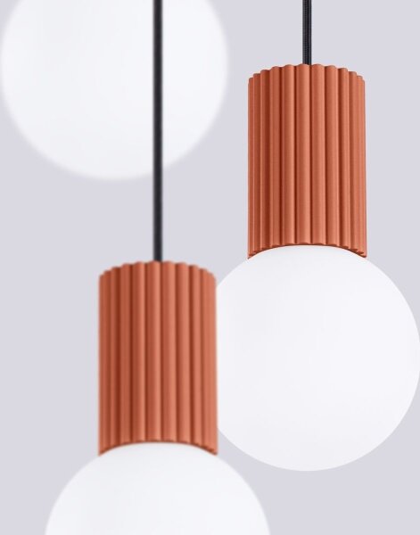 Sollux SL.1730 - Luster na lanku HALO 3xG9/8W/230V pr. 25 cm oranžová