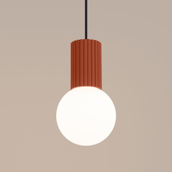 Sollux SL.1729 - Luster na lanku HALO 1xG9/8W/230V pr. 12 cm oranžová