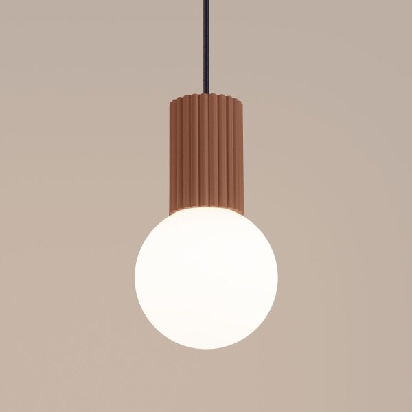 Sollux SL.1734 - Luster na lanku HALO 1xG9/8W/230V pr. 12 cm hnedá