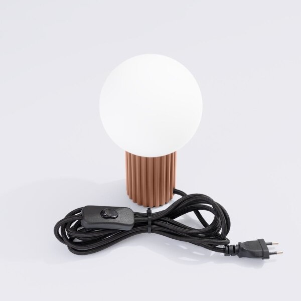 Sollux SL.1736 - Stolná lampa HALO 1xG9/8W/230V pr. 12 cm hnedá