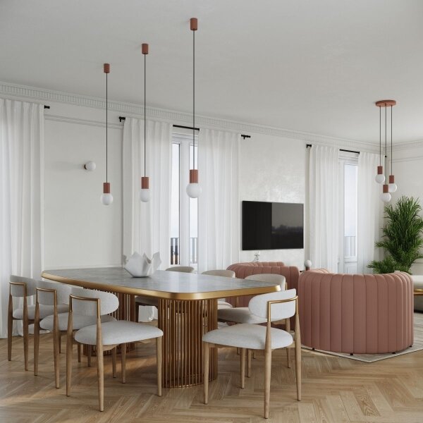 Sollux SL.1736 - Stolná lampa HALO 1xG9/8W/230V pr. 12 cm hnedá