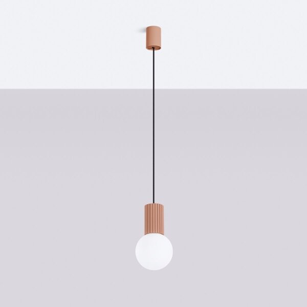 Sollux SL.1734 - Luster na lanku HALO 1xG9/8W/230V pr. 12 cm hnedá