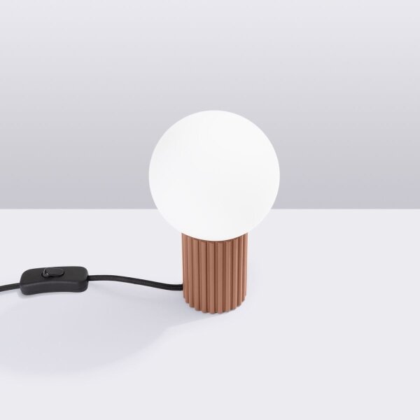 Sollux SL.1736 - Stolná lampa HALO 1xG9/8W/230V pr. 12 cm hnedá