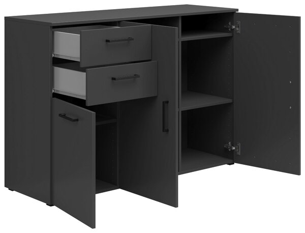 KOMODA, grafitová, 120/83/40 cm Carryhome - Komody