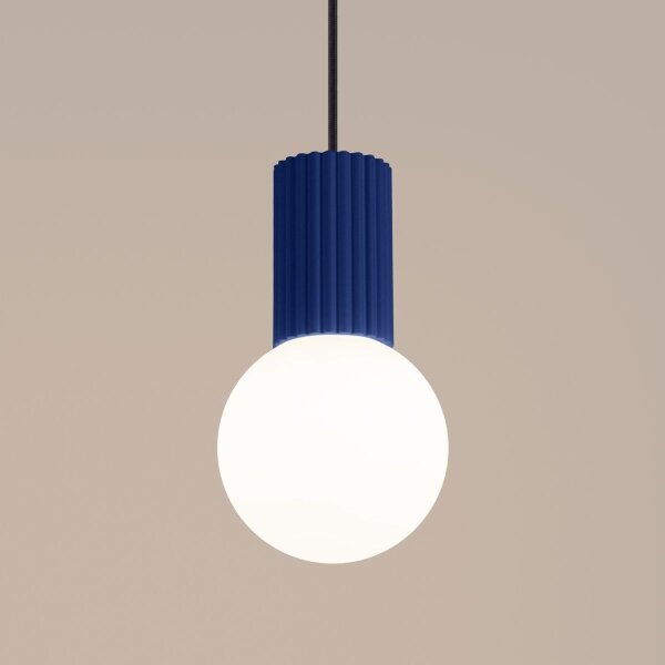 Sollux SL.1739 - Luster na lanku HALO 1xG9/8W/230V pr. 12 cm modrá