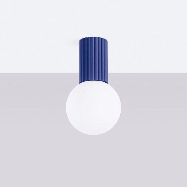 Sollux SL.1738 - Kúpeľňové stropné svietidlo HALO 1xG9/8W/230V IP44 modrá