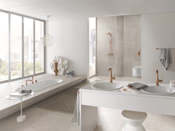 GROHE Euphoria System 310 - Sprchový systém s termostatom na stenu, kartáčovaný Warm Sunset 26075DL0