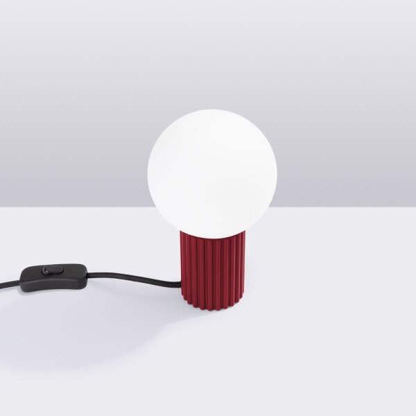 Sollux SL.1751 - Stolná lampa HALO 1xG9/8W/230V pr. 12 cm červená