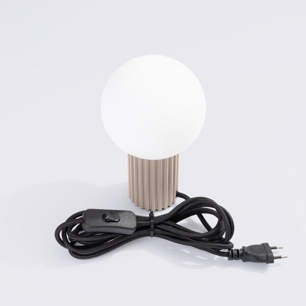 Sollux SL.1746 - Stolná lampa HALO 1xG9/8W/230V pr. 12 cm béžová