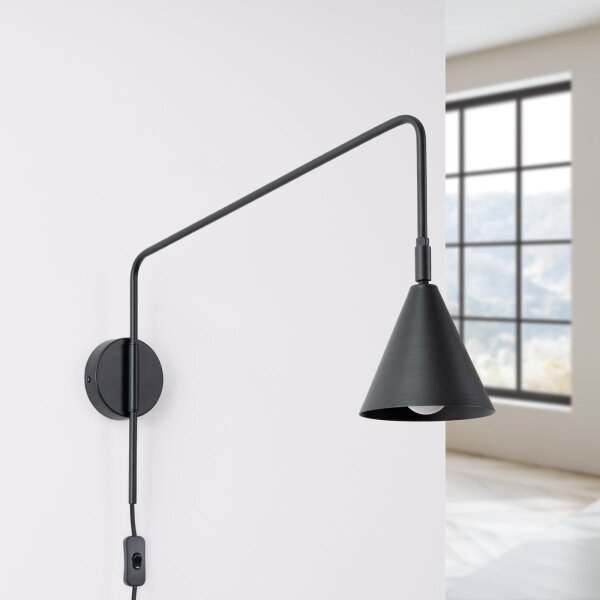 Sollux SL.1697 - Nástenná lampa NOX 1xE14/10W/230V čierna