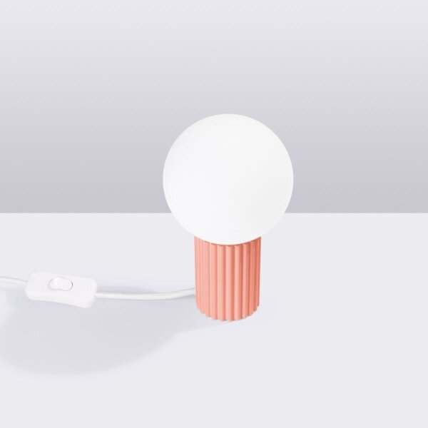 Sollux SL.1756 - Stolná lampa HALO 1xG9/8W/230V pr. 12 cm ružová