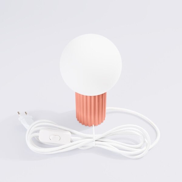 Sollux SL.1756 - Stolná lampa HALO 1xG9/8W/230V pr. 12 cm ružová