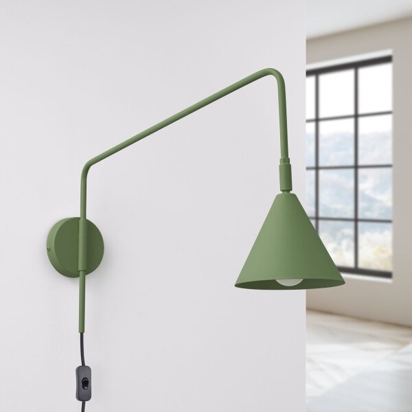 Sollux SL.1700 - Nástenná lampa NOX 1xE14/10W/230V zelená