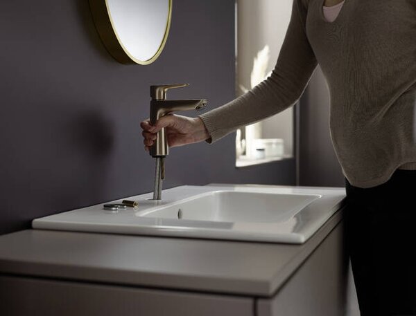 Hansgrohe Talis E - Páková umývadlová batéria 110 bez odtokovej súpravy, kartáčovaný bronz 71712140