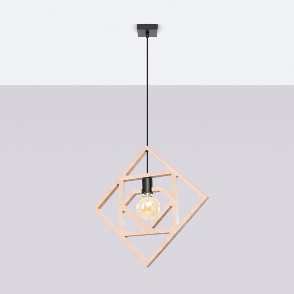 Sollux SL.1757 - Luster na lanku CARO 1xE27/15W/230V buk