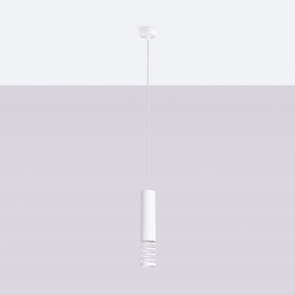 Sollux SL.1686 - Luster na lanku LAMI 1xGU10/10W/230V biela