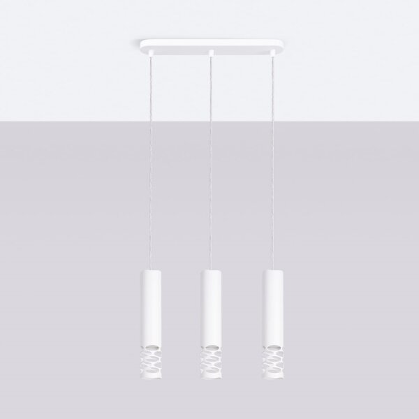 Sollux SL.1693 - Luster na lanku LIRO 3xGU10/10W/230V biela
