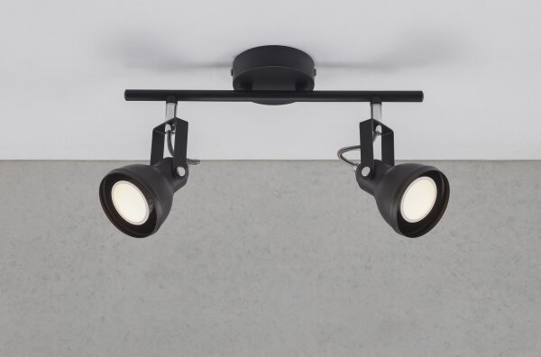 Nordlux - Bodové svietidlo ASLAK 2xGU10/35W/230V čierna
