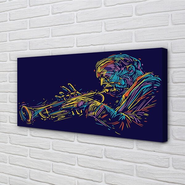 Obraz canvas trumpet muž 100x50 cm