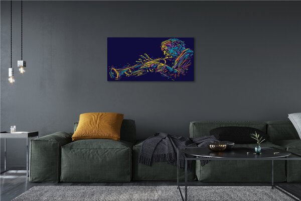 Obraz canvas trumpet muž 100x50 cm