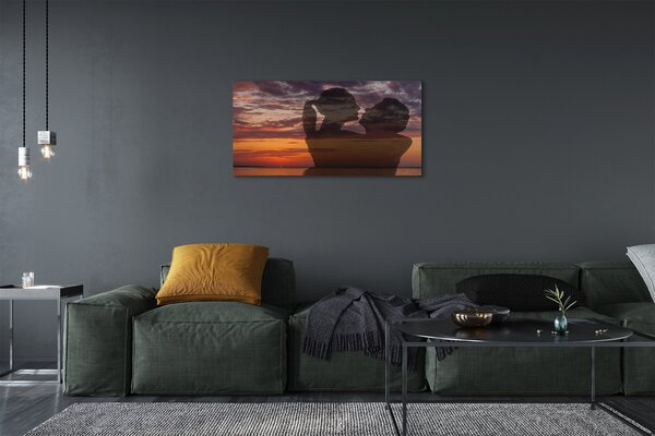 Obraz canvas Sky mraky more ľudí 100x50 cm