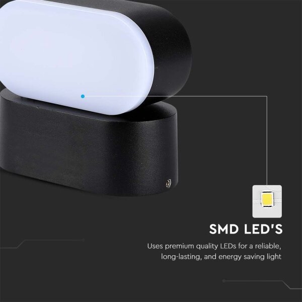LED Vonkajšia flexibilná nástenné svietidlo LED/5W/230V 4000K IP65 čierna