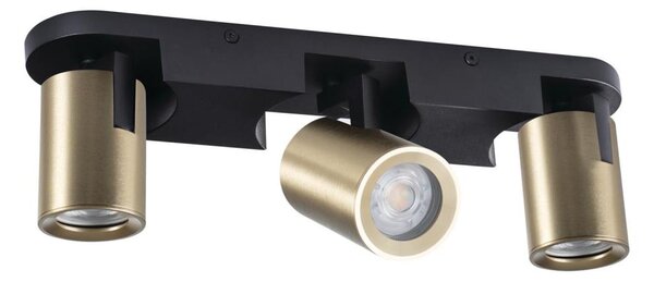 Kanlux 38962 - Bodové svietidlo LAURIN 3xGU10/10W/230V mosadz/čierna