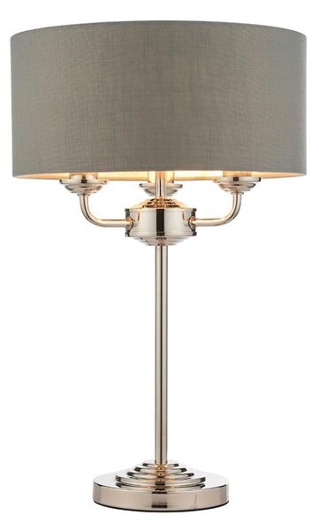 Endon 99149 - Stolná lampa HIGHCLERE 3xE14/18W/230V šedá/lesklý chróm