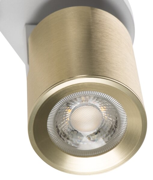 Kanlux 38964 - Nástenné bodové svietidlo LAURIN 1xGU10/10W/230V mosadz/biela