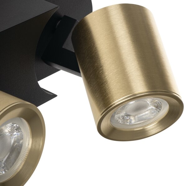 Kanlux 38962 - Bodové svietidlo LAURIN 3xGU10/10W/230V mosadz/čierna