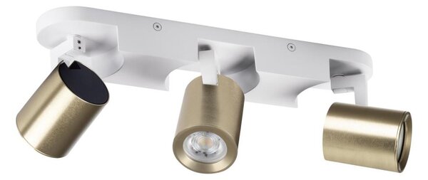 Kanlux 38966 - Bodové svietidlo LAURIN 3xGU10/10W/230V mosadz/biela