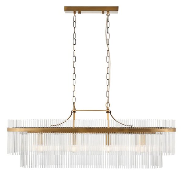 Endon 112573 - Luster na reťazi MARIETTA 4xE14/6W/230V mosadz/číra