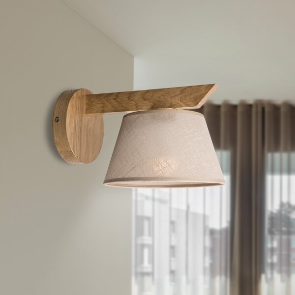Brilagi - LED Nástenné svietidlo ANTHONY 1xE14/40W/230V dub/béžová