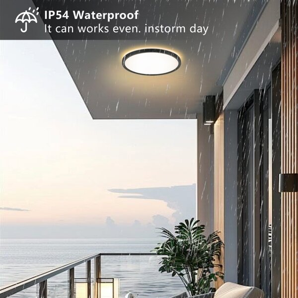Brilagi - LED Kúpeľňové svietidlo ULTRA SLIM LED/24W/230V pr. 42 cm čierna IP54