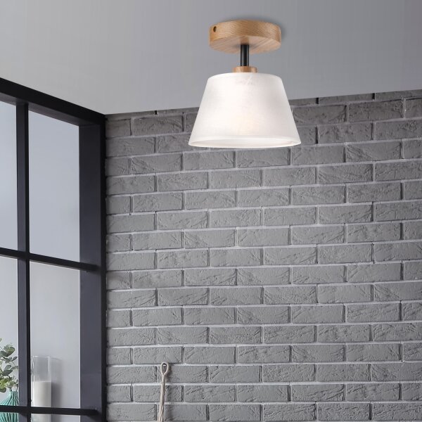 Brilagi - LED Prisadený luster ANTHONY 1xE14/60W/230V dub/biela