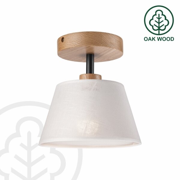 Brilagi - LED Prisadený luster ANTHONY 1xE14/60W/230V dub/biela