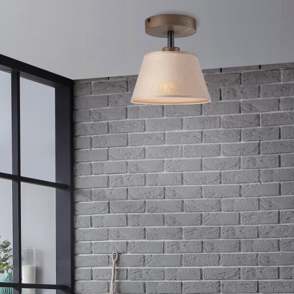 Brilagi - LED Prisadený luster ANTHONY 1xE14/60W/230V dub orech/béžová
