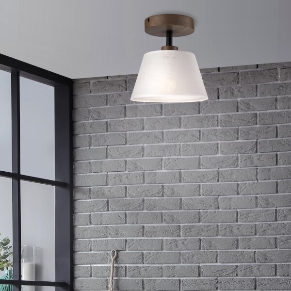 Brilagi - LED Prisadený luster ANTHONY 1xE14/60W/230V dub orech/biela