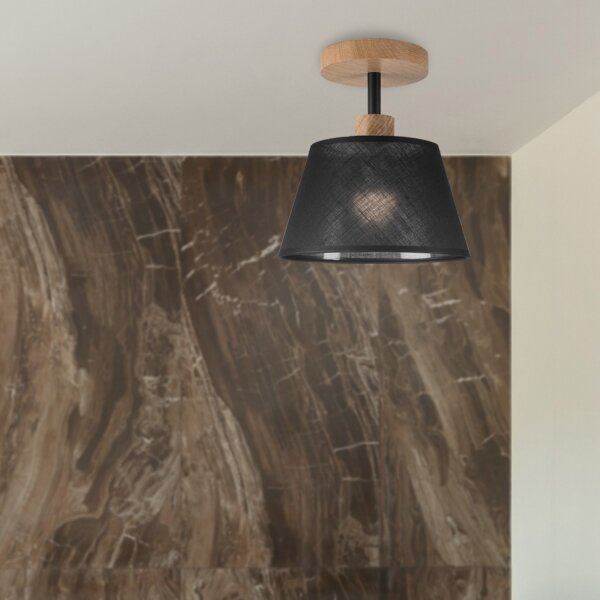 Brilagi - LED Prisadený luster ANTHONY 1xE14/60W/230V dub/čierna