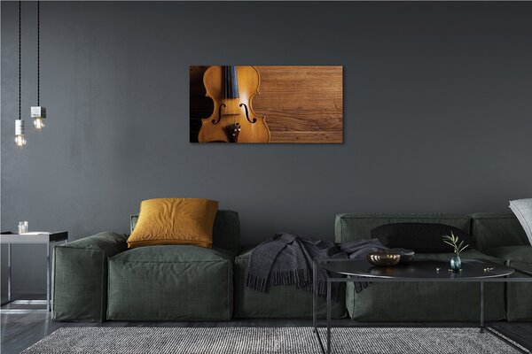 Obraz canvas Husle na drevo 100x50 cm