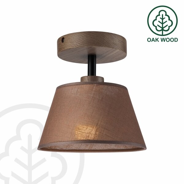 Brilagi - LED Prisadený luster ANTHONY 1xE14/60W/230V dub orech/hnedá