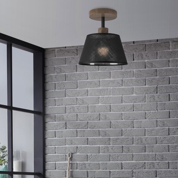 Brilagi - LED Prisadený luster ANTHONY 1xE14/60W/230V dub orech/čierna