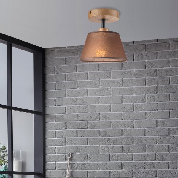 Brilagi - LED Prisadený luster ANTHONY 1xE14/60W/230V dub/hnedá