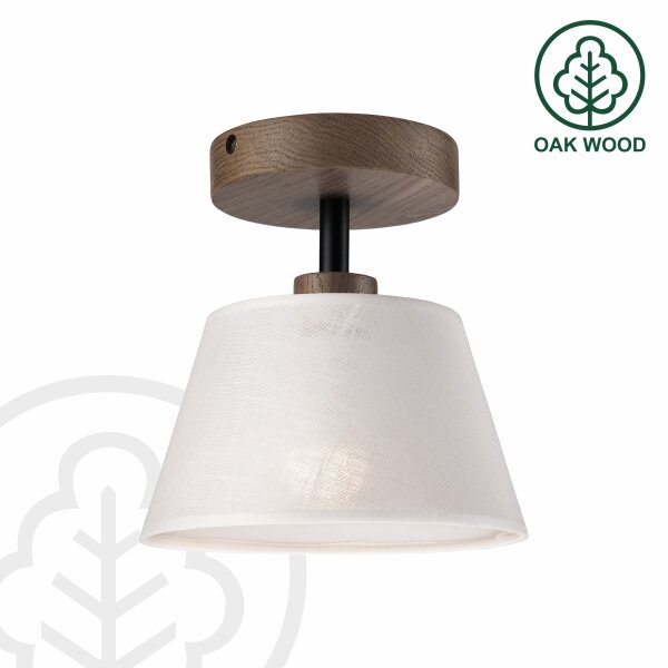 Brilagi - LED Prisadený luster ANTHONY 1xE14/60W/230V dub orech/biela