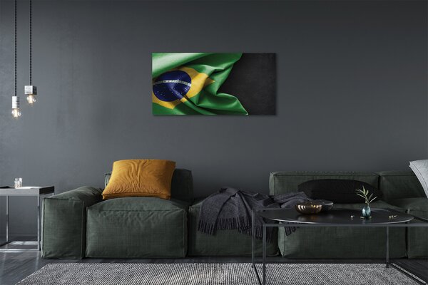 Obraz canvas vlajka Brazílie 100x50 cm